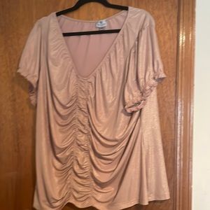 Used Sparkling Gold Shirt by Worthington Size 3X